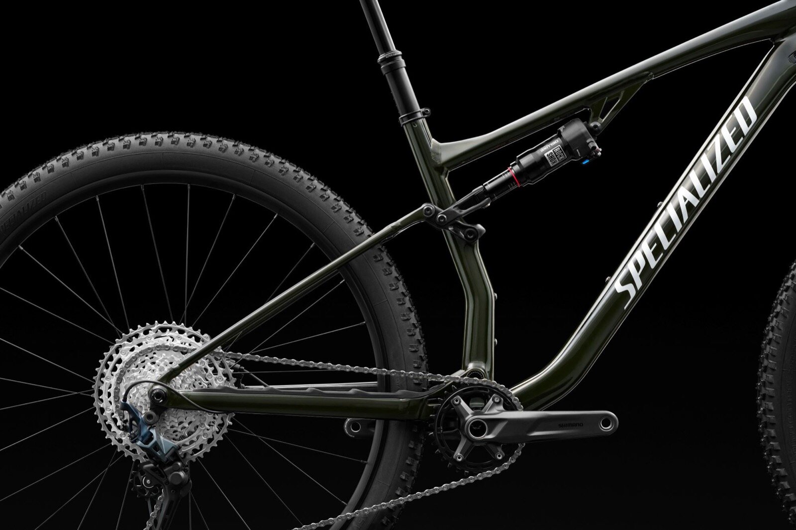 Specialized Chisel Comp Shimano Mountain Bike Gloss Dark Moss Green Liquid Metal Velonova